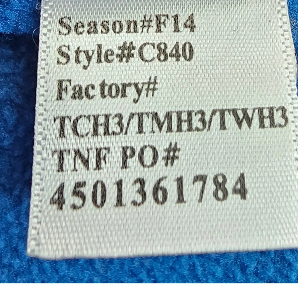 The North Face Fleece Jacket Men's Medium Blue Regular Fit Long‎ Sleeve Full Zip
